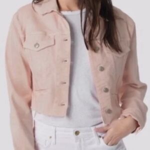 Michael Kors Light Pink Jean/Denim Jacket! Women's Size L!